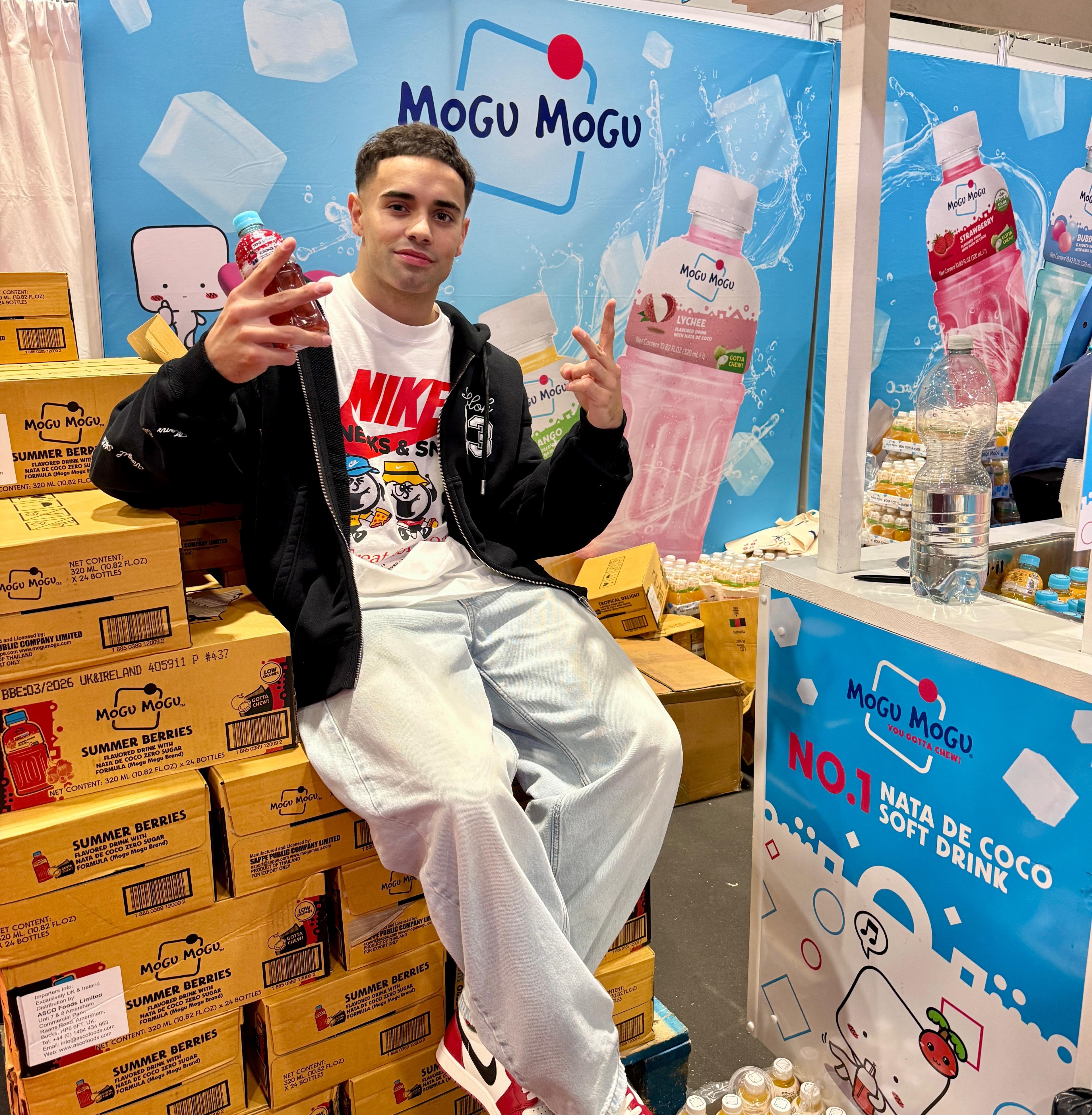 Karam with Mogu Mogu boxes