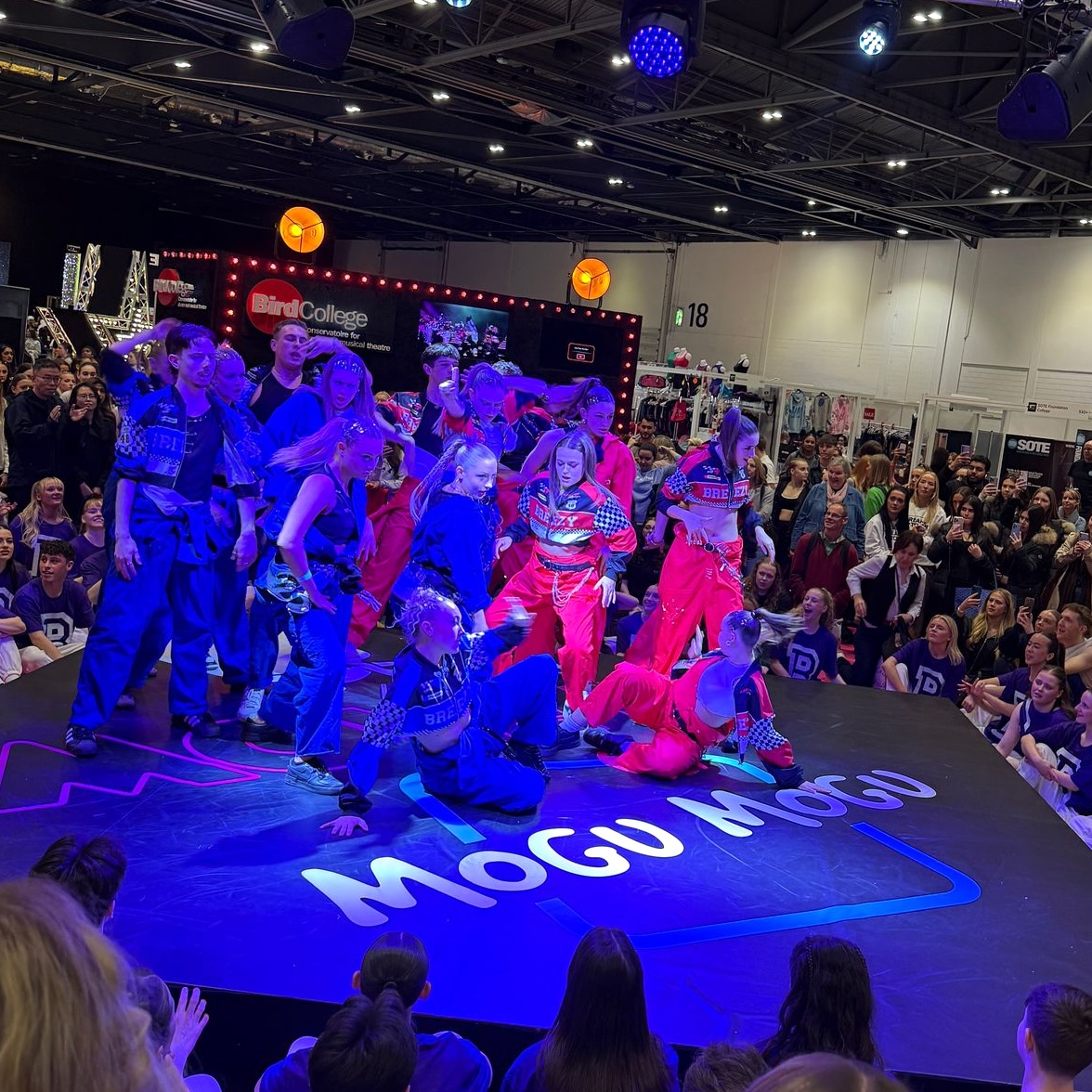 Dance group performing